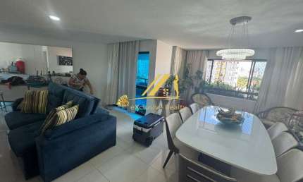 Condomínio Mansão Felix: apartamento na Pituba, 4 quartos, 2 suítes com lavabo, varanda, dependência completa. Andar alto. 2 vagas de garagem. Visite