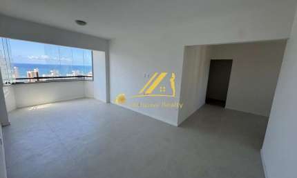 Apartamento 3 quartos, 1 suíte vista mar, andar alto, na Pituba. 116m2. Condo Costa do Sol. Recém reformado, com armários novos, 2 vagas soltas.