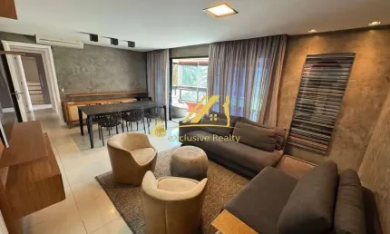Apartamento super charmoso para aluguel no Palm Ville, Alphaville. 116m2. 3 quartos, 1 suíte com closet, living climatizado, varanda gourmet, 2 vagas