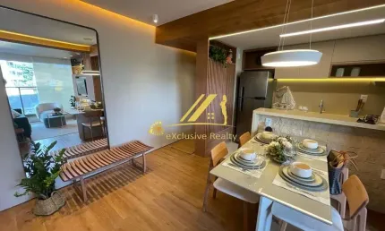 ANCORATTO JAGUARIBE. Apartamento 2 quartos, 1 suíte com varanda, 66m2. Pronto para morar! 1 vaga de garagem. Total infra de lazer. Visite decorado