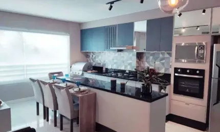 Apartamento com 3 dormitórios e varanda gourmet, 64 m², suzano