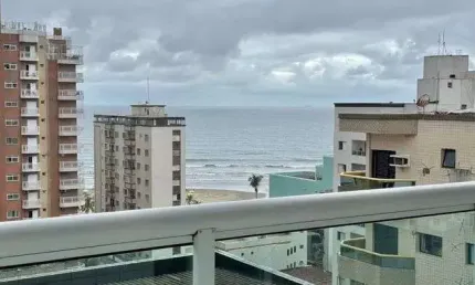 Apartamento com vista mar , 3 quartos, 2 suítes , 127m , em ocian praia grande