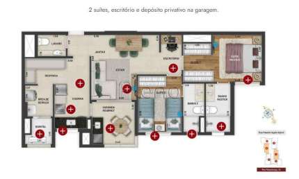 Apartamento à venda em Campinas, Chácara da Barra, com 2 suítes, com 81 m², Orion Norte Sul