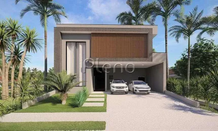 Sobrado à venda em paulínia, parque brasil 500, com 4 suítes, com 346 m², santorini residencial club