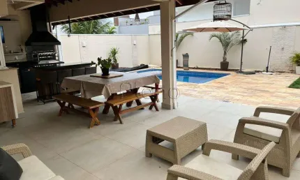 Sobrado à venda em paulínia, residencial terras do fontánario, com 3 suítes, com 230 m²