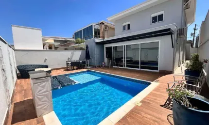 Sobrado à venda em Paulínia, Parque Brasil 500, com 3 quartos, com 250 m², Reserva Real Home Resort