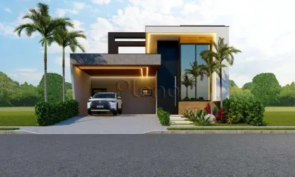 Casa à venda em paulínia, parque brasil 500, com 3 suítes, com 171 m², residencial club portinari