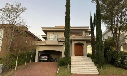 Sobrado à venda em campinas, alphaville dom pedro, com 4 suítes, com 370.37 m², alphaville dom pedro