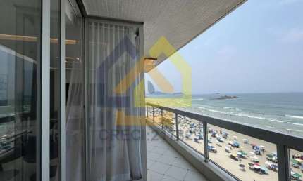 Apartamento Frente Mar para Venda em Guarujá, Pitangueiras, 4 dormitórios, 2 suítes, 2 banheiros, 2 vagas