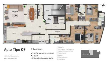 Apartamento com 4 quartos à venda na Rua Miguel Inácio Faraco, Vila Moema, Tubarão