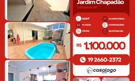 Casa com 3 quartos à venda na Rua Ibsen da Costa Manso, 96, Jardim Chapadão, Campinas