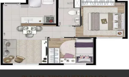 Apartamento com 2 quartos à venda na Avenida Sapopemba, Jardim Adutora, São Paulo