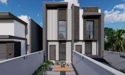 Sobrado á venda no Joáia em Tijucas com 72m², 2 dormitórios com passagem lateral