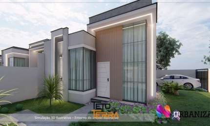 Casa a venda em Moura em Canelinha com 52m², 2 dormitórios, pé direito alto