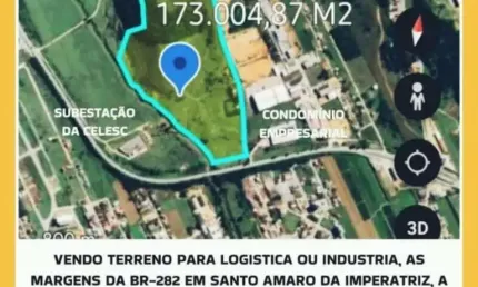 Terreno à venda, Centro - Santo Amaro da Imperatriz/SC