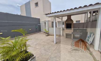 Cobertura penthouse com 2 dormitórios churrasqueira lado praia 1 vaga na Enseada - Tortugas