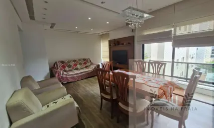 Apartamento reformado com 2 dormitórios 1 vaga lazer lado praia na Enseada - Tortugas