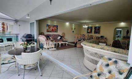 Apartamento com 4 dormitórios frente ao mar e vista 3 vagas na Pitangueiras