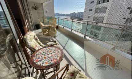Apartamento com 4 dormitórios frente ao mar e vista 2 vagas na Pitangueiras