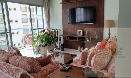 Apartamento com 3 dormitórios 1 vaga com vista parcial para o mar na Pitangueiras