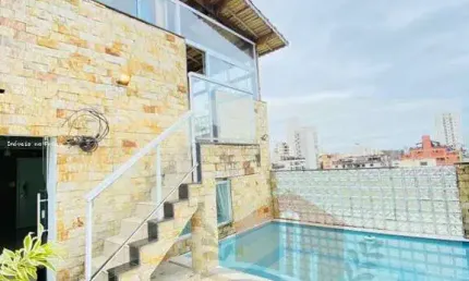 Cobertura duplex 4 dormitórios piscina churrasqueira 1 vaga na Enseada
