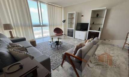 Apartamento com 4 dormitórios 1 vaga frente ao mar com vista na Pitangueiras