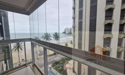 Apartamento reformado com 2 dormitórios frente ao mar e com vista 1 vaga nas Astúrias
