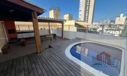 Cobertura penthouse reformada 2 dormitórios 3 vagas piscina churrasqueira no Tombo