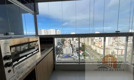 Apartamento com 2 dormitórios varanda gourmet lazer 2 vagas na Enseada