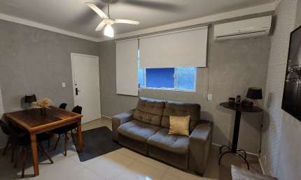 ALUGUEL DE APARTAMENTO MOBILIADO  DE 65 m2 COM 2 DORMS , 2 BANHEIROS NA PONTA DA PRAIA EM SANTOS-SP