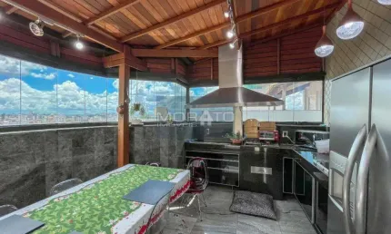 Cobertura com 3 quartos, 2 vagas com 238m², no bairro Santa Rosa, Belo Horizonte