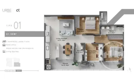 Apartamento com 2 quartos à venda na Rua José Tedeo, 97, São Judas, Itajaí por R$ 863.589