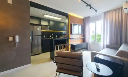 Apartamento mobiliado com 2 dormitórios, sendo 1 suíte e com 2 vagas de garagem à venda  - Centro - Novo Hamburgo/RS
