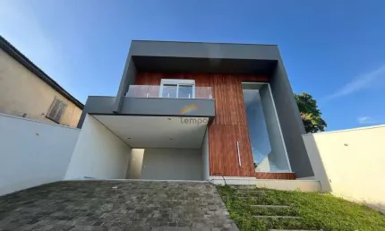 Belíssima casa contemporânea, possui 243m² de área construída, sendo 03 suítes,  bairro Jardim Mauá, Novo Hamburgo-RS.