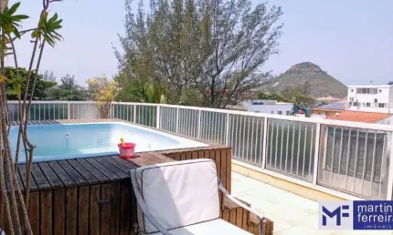 Cobertura à venda 3 quartos, 2 suites, 2 vagas, 260m², recreio dos bandeirantes, rio de janeiro - r