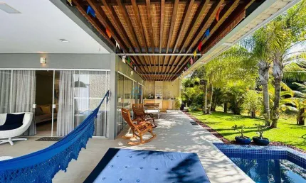 Casa em condomínio para venda em camaçari, busca vida, 4 dormitórios, 3 suítes, 5 banheiros, 5 vagas