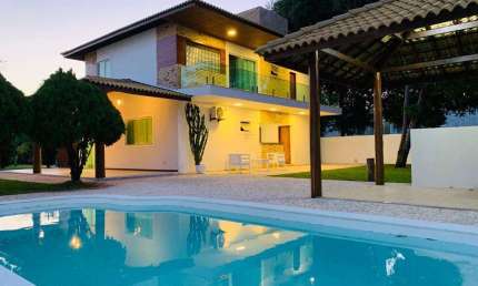 Casa em Condomínio para Locação em Camaçari, Busca Vida, 4 dormitórios, 4 suítes, 5 banheiros, 4 vagas