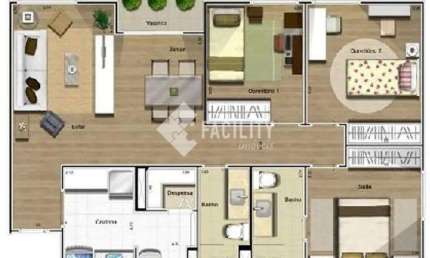 Apartamento com 3 quartos à venda no Jardim do Lago, Campinas , 82 m2 por R$ 452.000