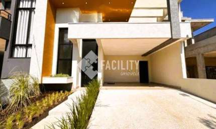 Casa em condomínio fechado com 3 quartos à venda na Avenida Luiz Greco, 225, Vila Monte Alegre, Paulínia, 150 m2 por R$ 1.299.900