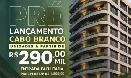Flat com 1 quarto à venda no Cabo Branco, João Pessoa 