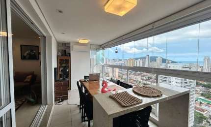 Imperdível apartamento de luxo à venda no Embaré, Santos-SP: 2 quartos, 2 suítes, 1 sala, 3 banheiros, 2 vagas de garagem, 131m².