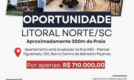 Apartamento novo com entrega das chaves em Dezembro de 2025.