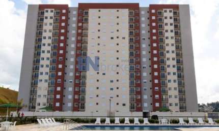 Apartamento Residencial Paraíso Várzea Paulista/ Sp, 48m2, 2 dormitórios, cozinha com armário, andar alto, 2 garagens,área de laser completa e Piscina