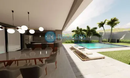 Casa térrea alto padrão de 327m² - 4 suítes, closet, área gourmet, piscina - à venda no Condomínio Residencial Vida Real, em Itupeva-SP!
