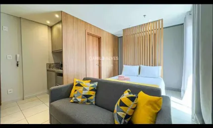 Apartamento para alugar, no edificio monte santo,  em ribeirão preto, nova aliança, com 1 quarto, 27m²