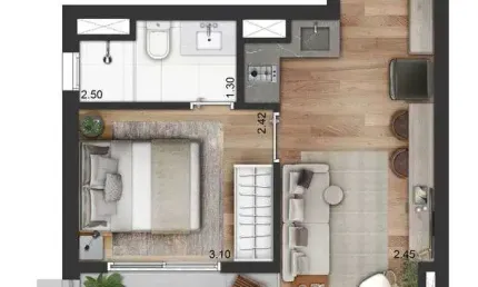 Studio para venda com 33 metros quadrados com 1 quarto em vila clementino - são paulo - sp