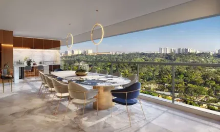 Apartamento de luxo cyrela - 252m²com 4 suítes e 3 vagas em moema - são paulo - sp