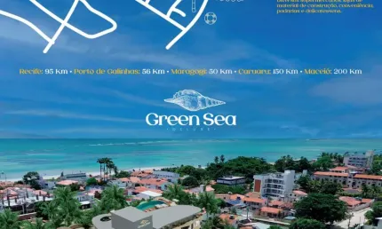 Flat à venda na Avenida José Bezerra, 120, Praia de Tamandaré, Tamandaré