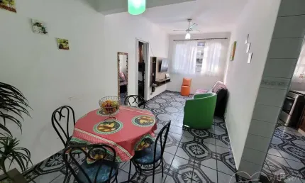 Apartamento para venda em praia grande, canto do forte, 1 dormitório, 1 banheiro, 1 vaga