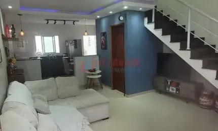 Sobrado de Condomínio com 2 quartos, Praia das Palmeiras, Caraguatatuba - R$ 530 mil, Cod: 13969
